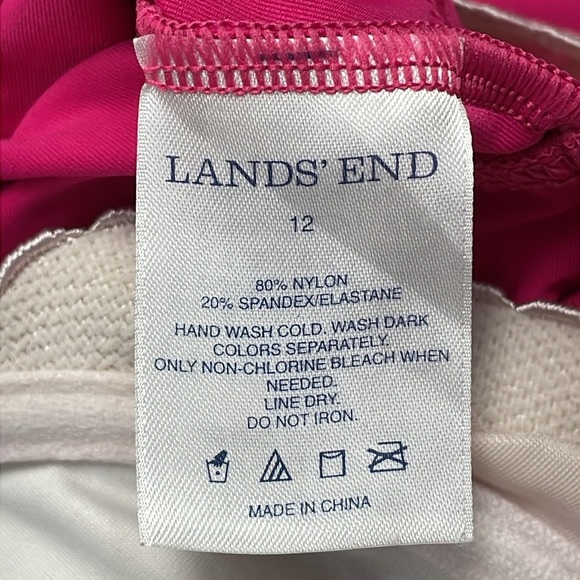 Lands’ End Pink Swim Dress Underwire Halter Top Coverup Tankini Swimsuit 12 - Picture 12 of 13